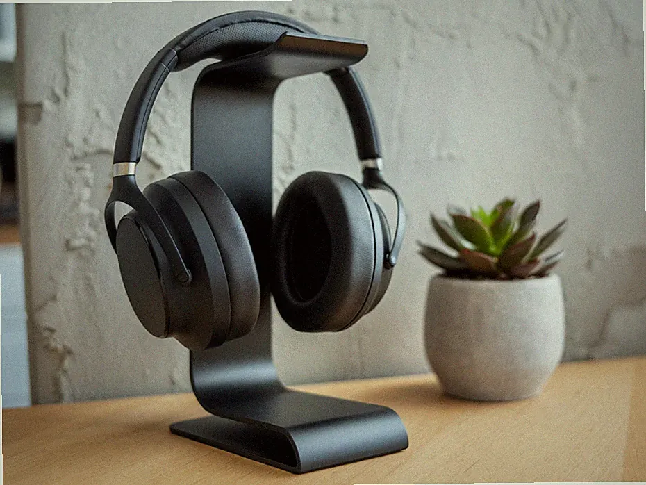 🎧 Kopfhörer-Halter / Headset-Ständer – Schwarz (PLA) Desktop Homeoffice