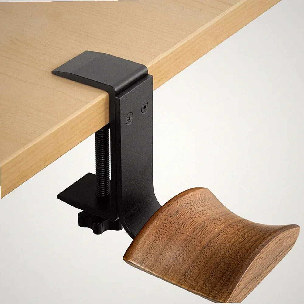 Kopfhörer Halter Holz Nussbaum verstellbar universell Tisch