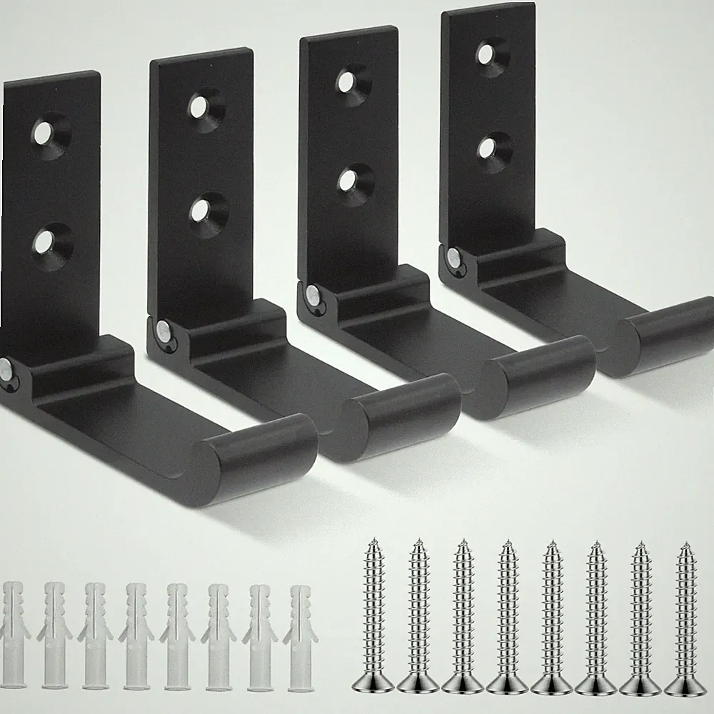 Kopfhörer Halter Wandhaken Faltbar Aluminiumlegierung Büro Küche 4 Stück