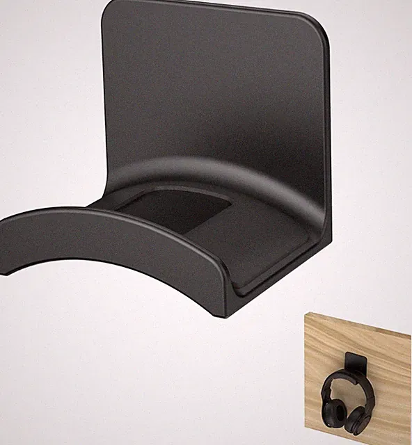 Kopfhörer Halter Wandmontage Schwarz TPU Material 1-Stück