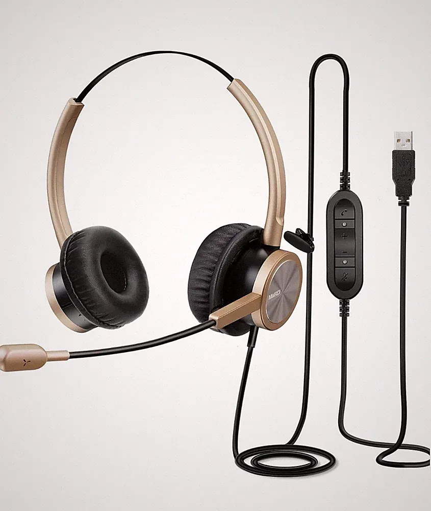 Kopfhörer Headset USB MAIRDI Telefon Headset Noise Cancelling Mikrofon Büro