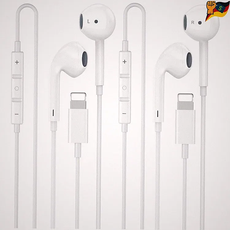 Kopfhörer In-Ear 2er-Pack Lightning Plug Geräuschabschirmung, Weiß für iPhone 14