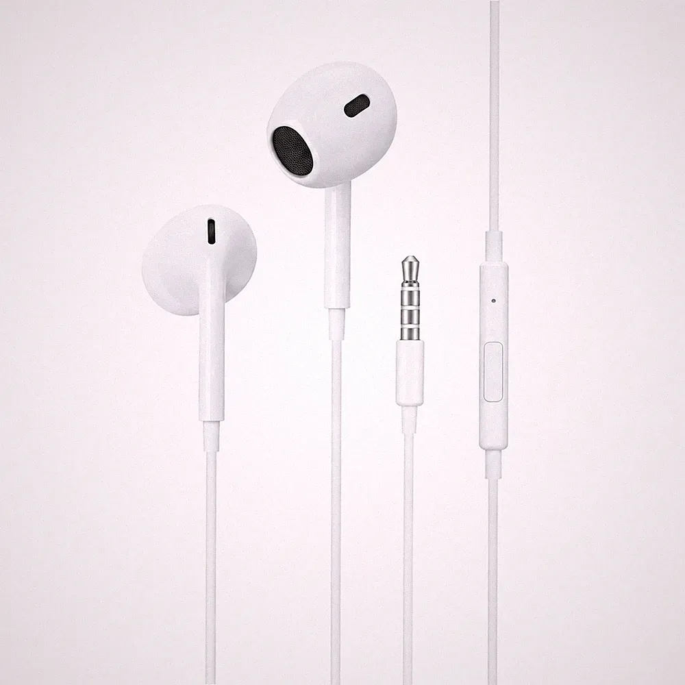 Kopfhörer In-Ear 3,5 mm Klinke für iPhone 8 7 6 5 iPod iPad Weiß NEU