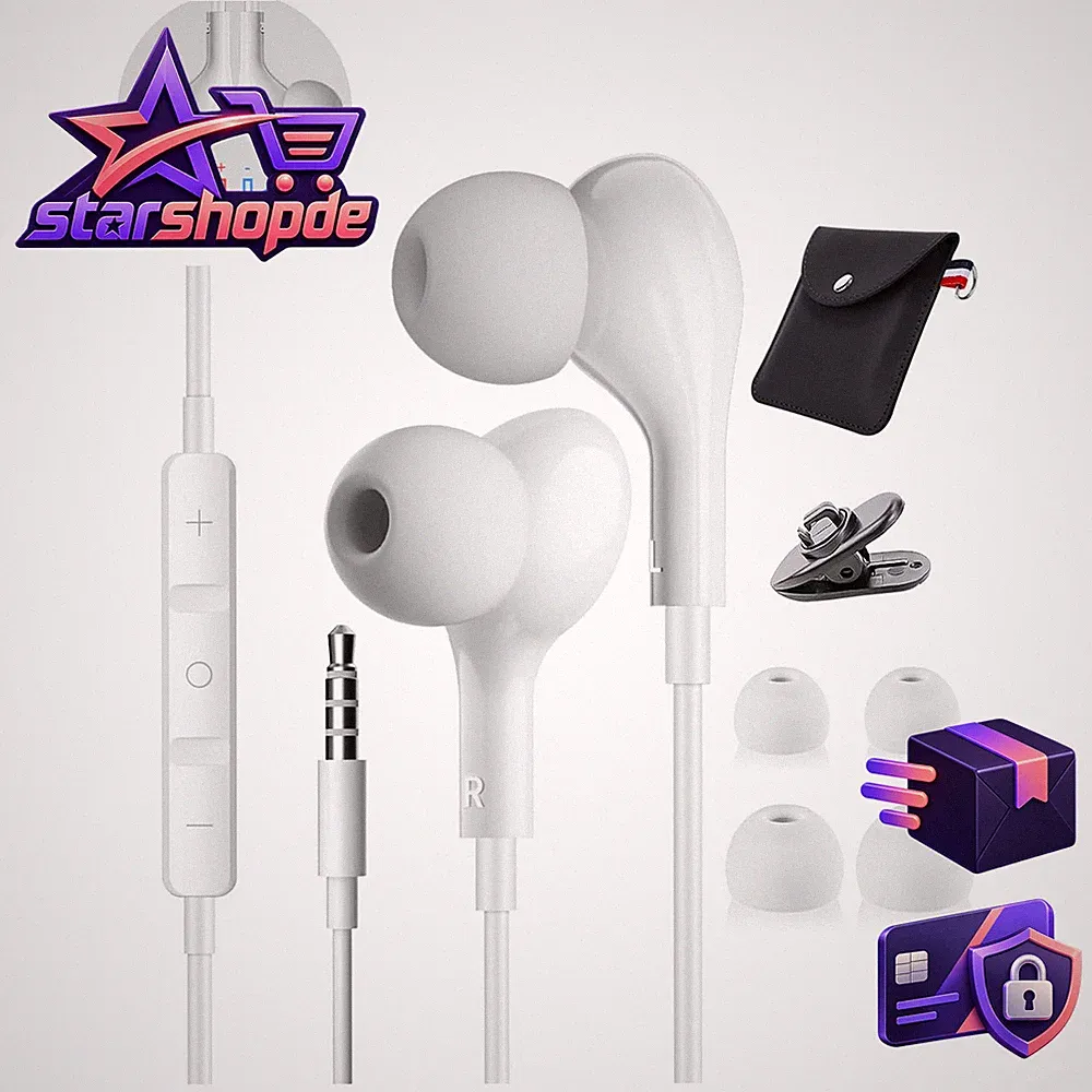 Kopfhörer In Ear 3,5mm Klinke mit Mikrofon High Definition für Handy iPhone PC