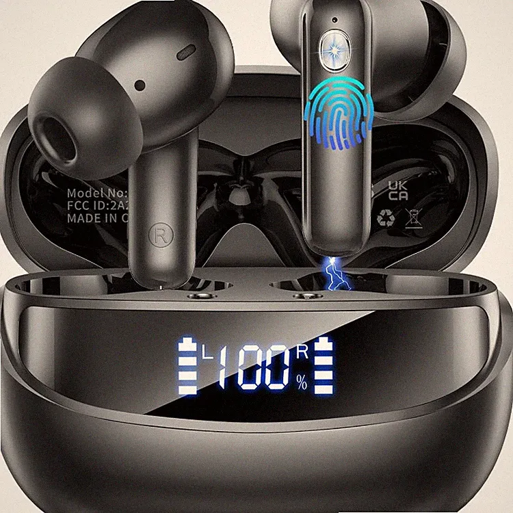 Kopfhörer In Ear Bluetooth Kabellos 56 Std Spielzeit 2 Stück IP7 Wasser, 2026