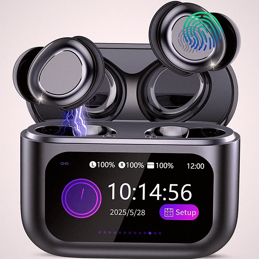 Kopfhörer In Ear Bluetooth Schlafkopfhörer Seitenschläfer Touchscreen 48H Akku