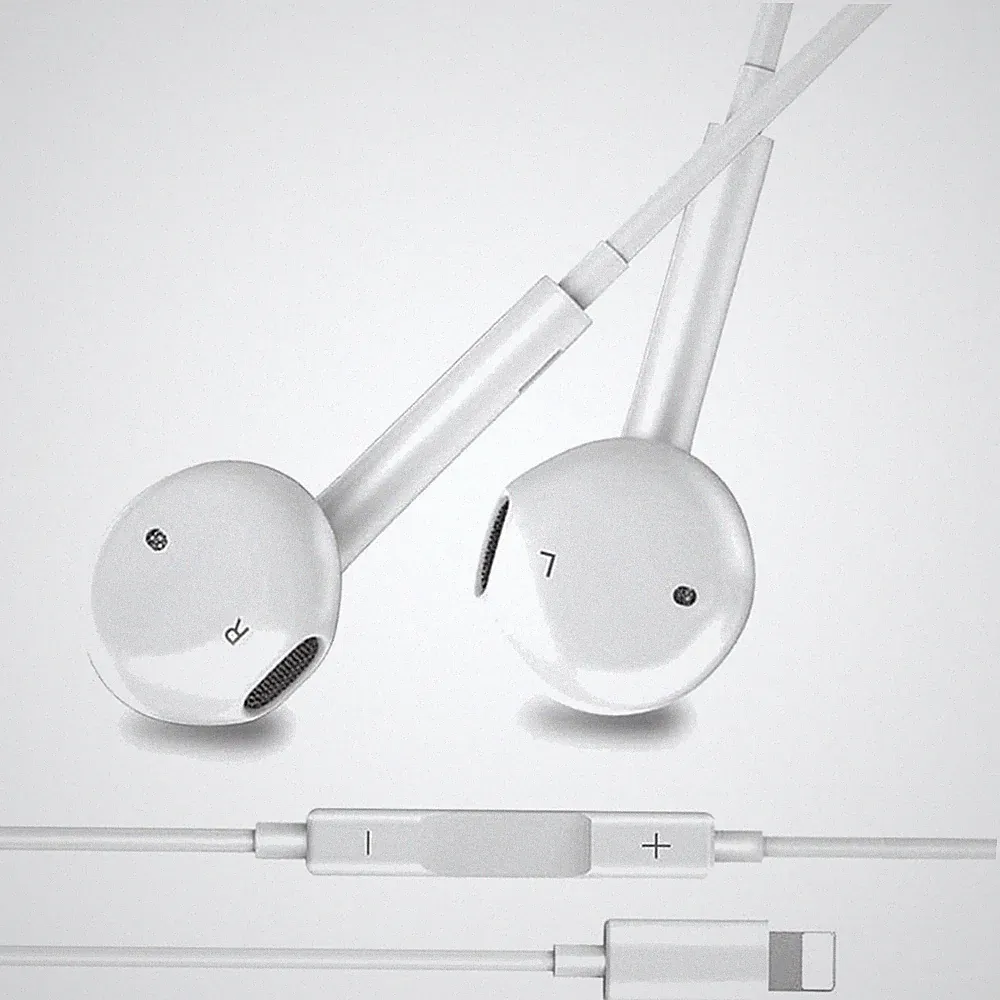 Kopfhörer In-Ear Kabel Stereo Mikrofon Lautstärkeregler kompatibel mit iPhone