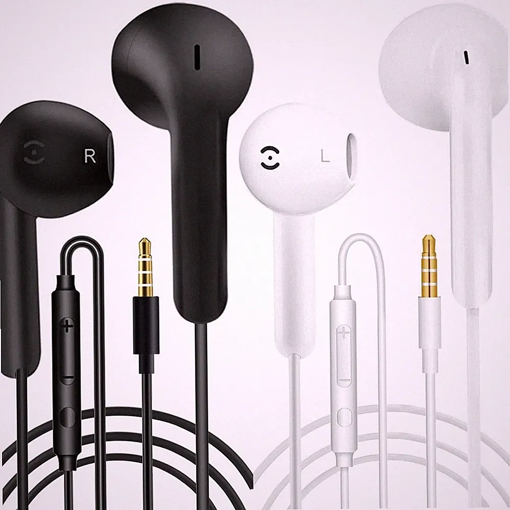 Kopfhörer In Ear Kabelgebunden Mikrofon Lautstärkeregler 3,5mm 2 Stück