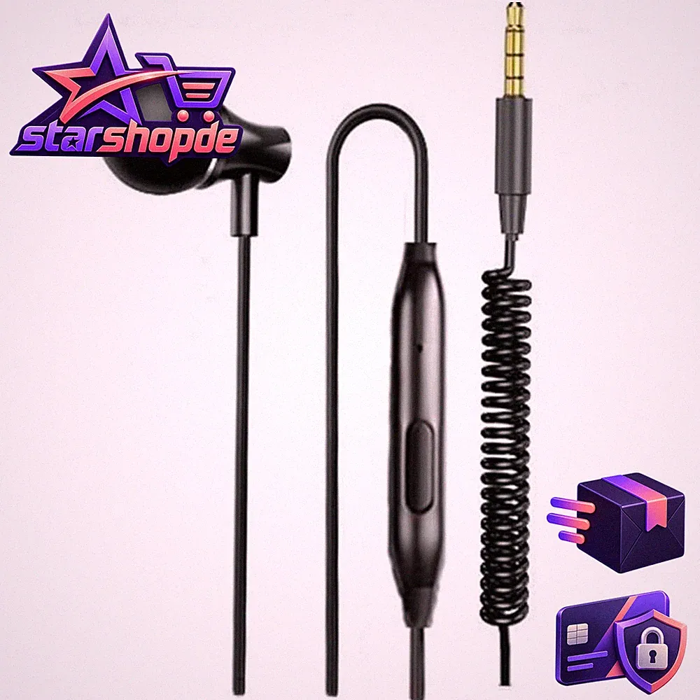 Kopfhörer In-Ear Stereo Mono 3,5mm Metall Geräuschisolierend mit Mikrofon
