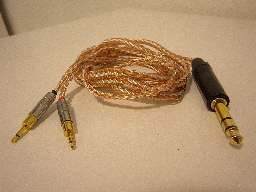 Kopfhörer-Kabel für den Sennheiser HD-700, Länge 1,85m, OFC-Kupfer und Silber