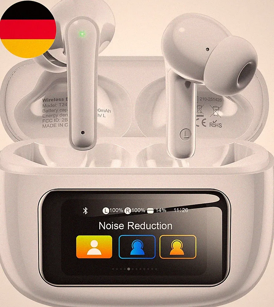 Kopfhörer Kabellos Bluetooth 5.4, in Ear Kopfhörer Bluetooth Mit Touchscreen & 5