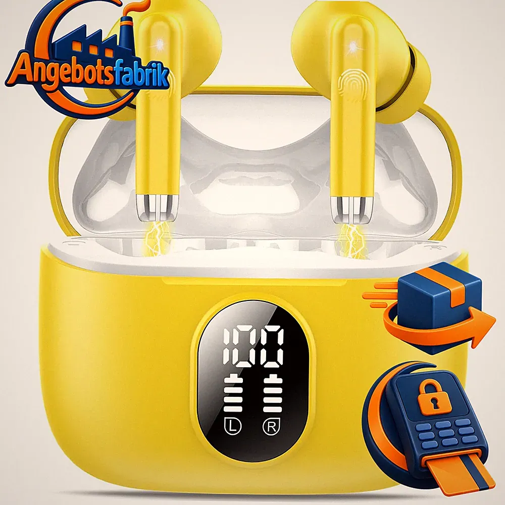 Kopfhörer Kabellos Bluetooth 5.4 In Ear Noise Cancelling für Musik und 2 Stück