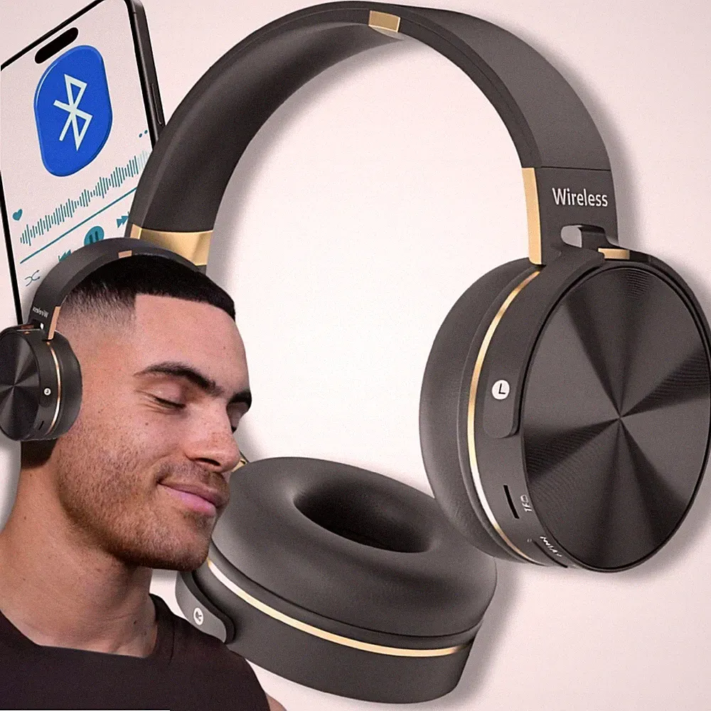 Kopfhörer Kabellos Bluetooth, Bluetooth Kopfhörer Over-Ear Mit 3,5mm Aux, 400mAh