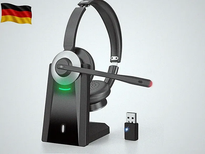 Kopfhörer Kabellos Bluetooth & Headset mit Mikrofon, Bluetooth V6.0 Headset