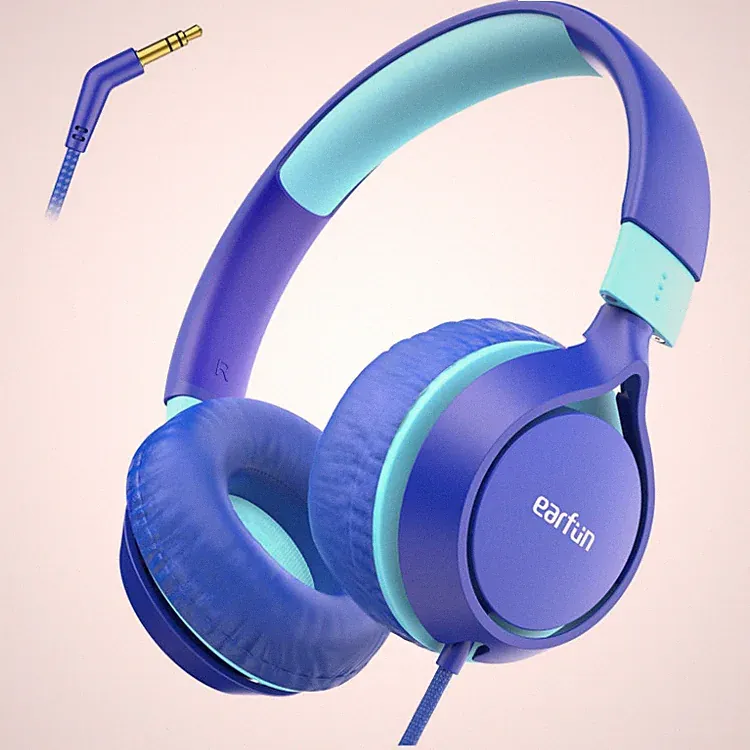 Kopfhörer Kinder On-Ear mit Kabel Lautstärkenbegrenzer 85 dB Blau 3 5 mm 118