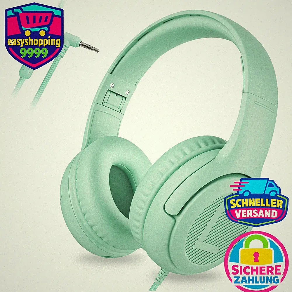 Kopfhörer Kinder Over Ear mit Mikrofon Lautstärkenbegrenzer 85/94dB Faltbar