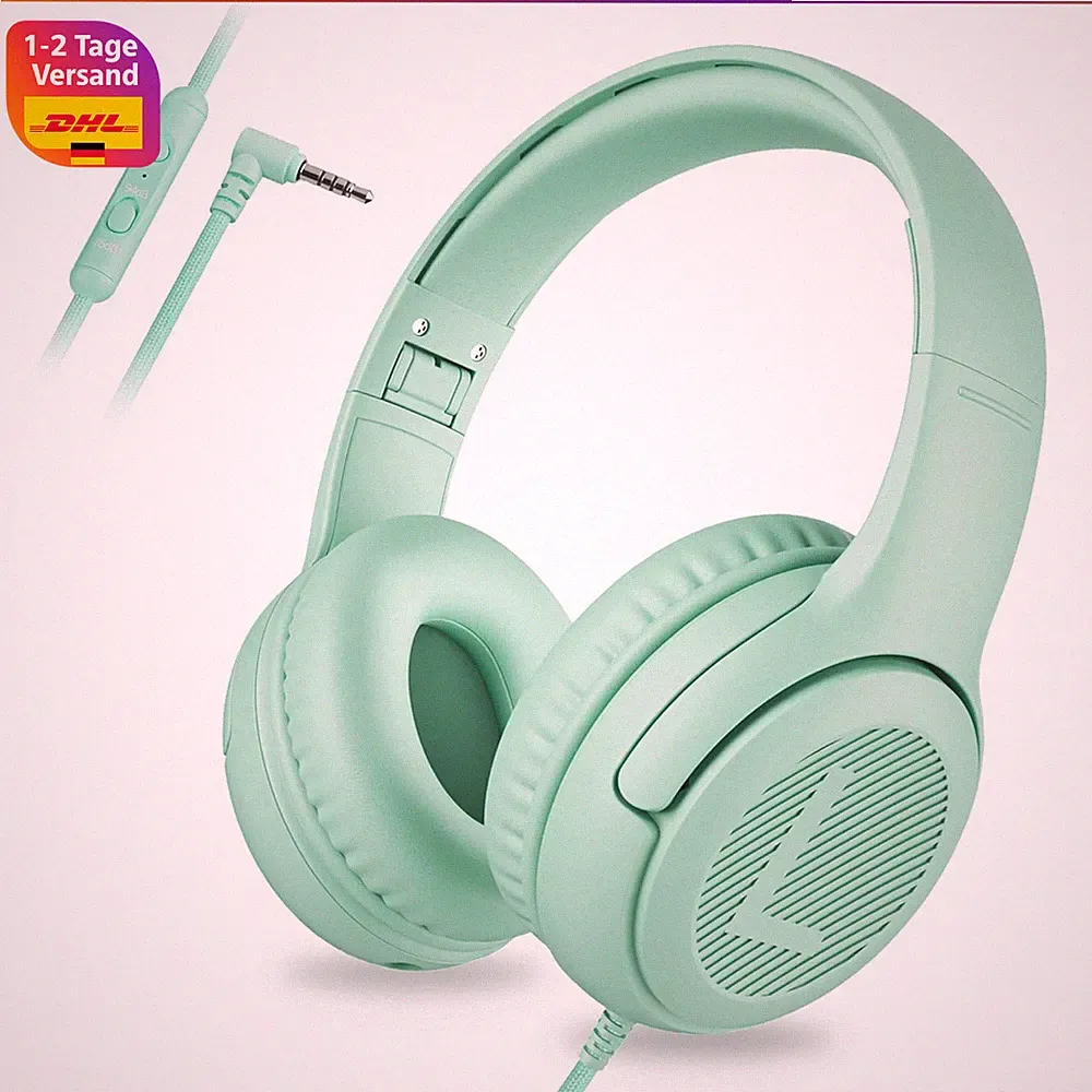 Kopfhörer Kinder Over Ear mit Mikrofon Lautstärkenbegrenzer 85/94dB Stereo