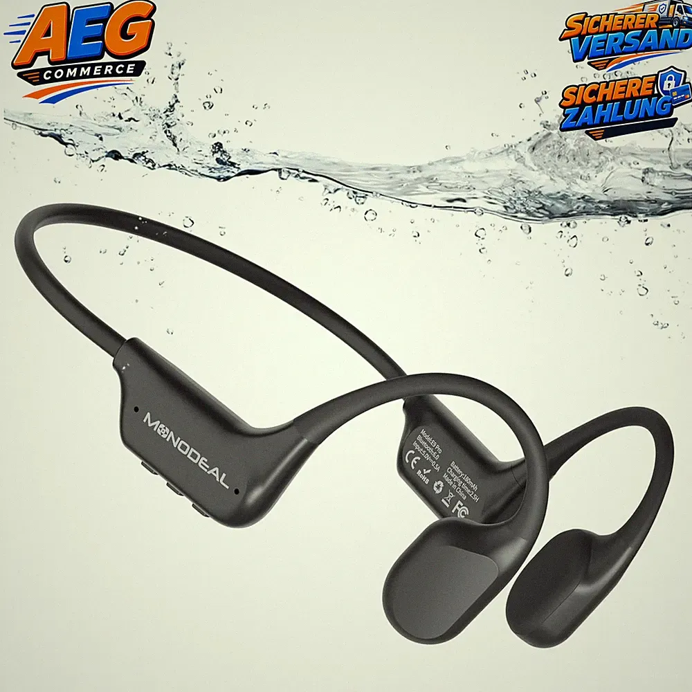 Kopfhörer Knochenschall Bluetooth 6.0 IPX8 Wasserdicht für Schwimmen