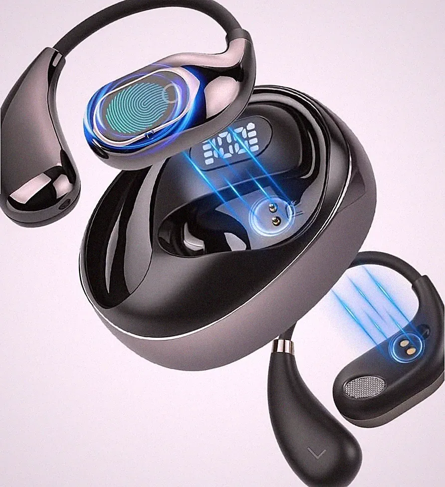 Kopfhörer Kunststoff Offenes Ohr 144 Sprachen Bluetooth Übersetzung Reisen Sport