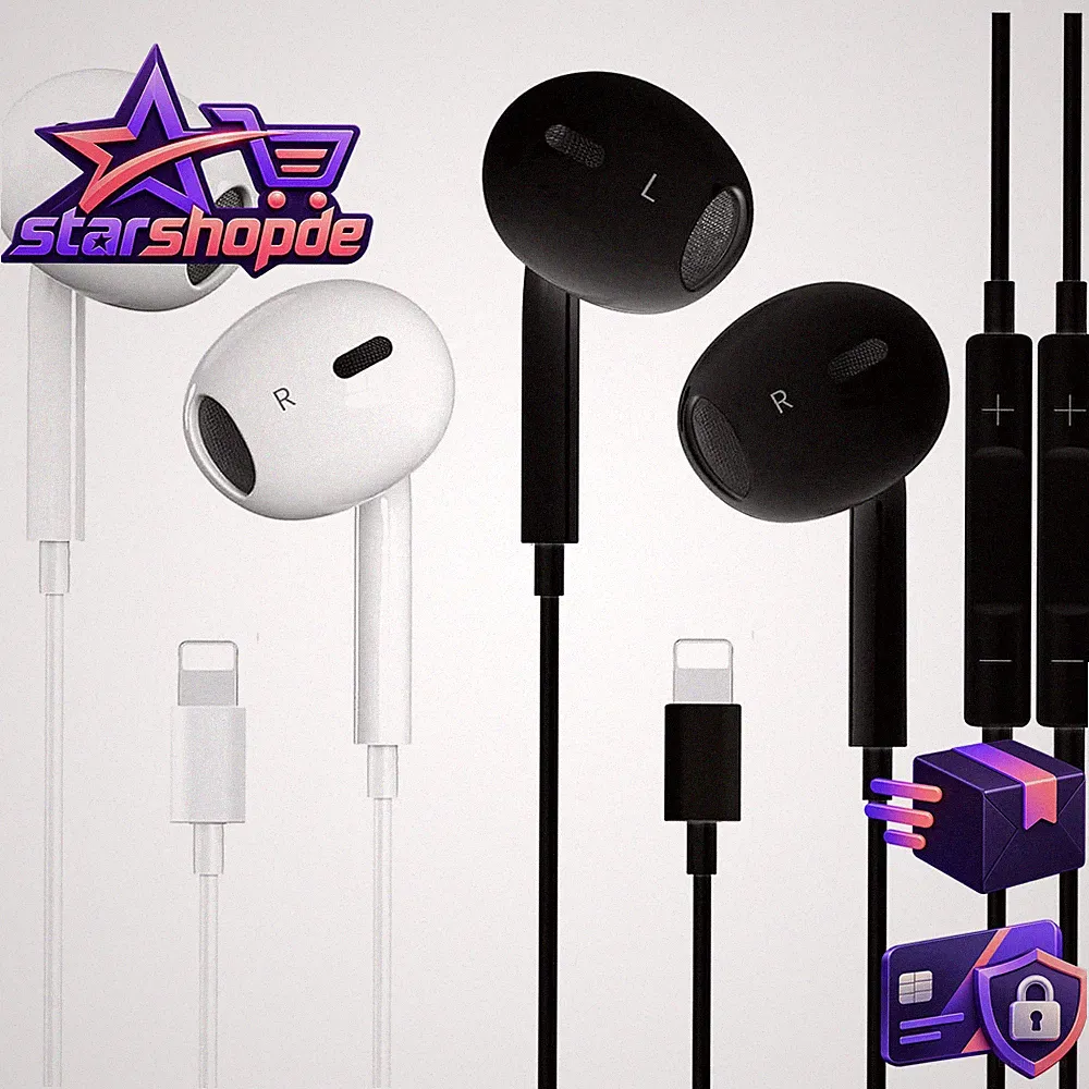 Kopfhörer mit Kabel Lightning In-Ear HiFi Audio Stereo für iPhone 7-14 Plus