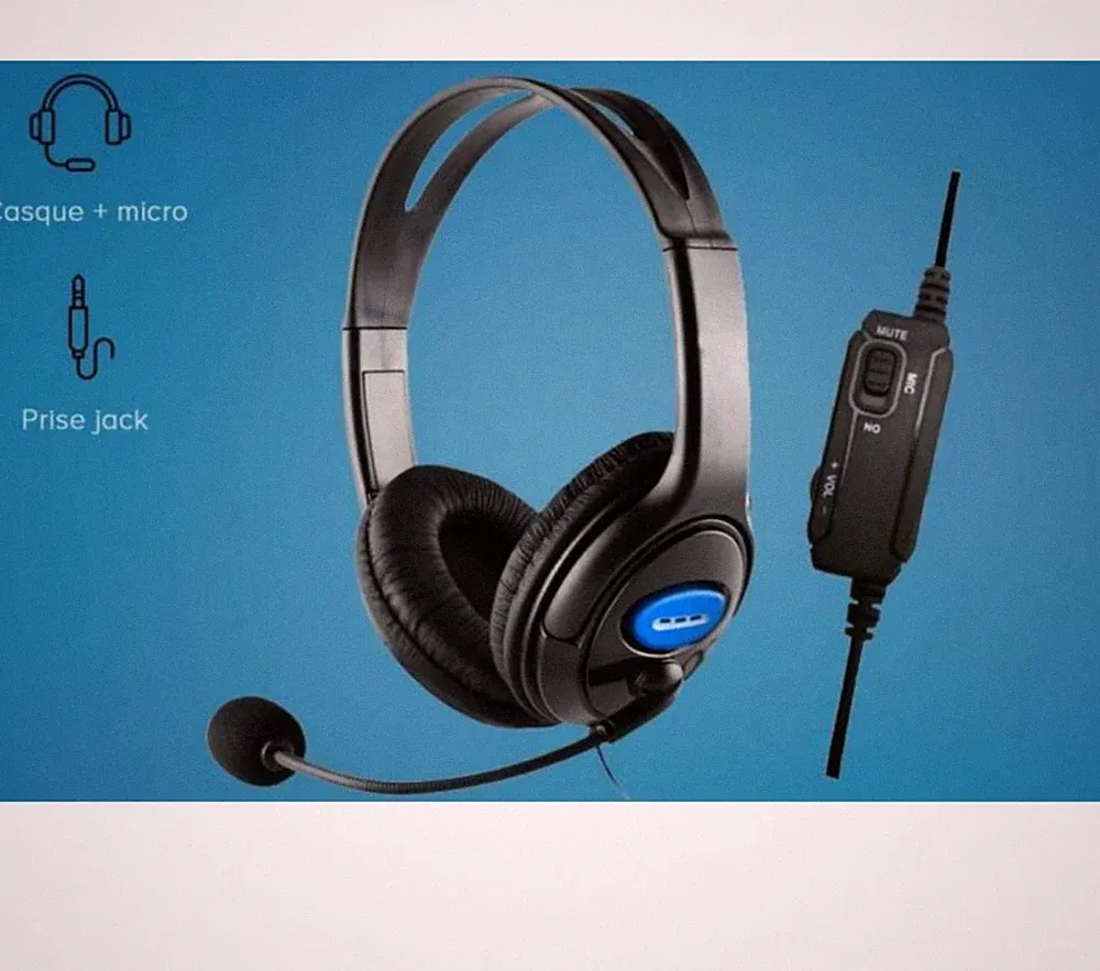 Kopfhörer mit Mikrofon schwarz 3,5mm 32 Ohm 20 KHz 110dB Omnidirektional 1,2m