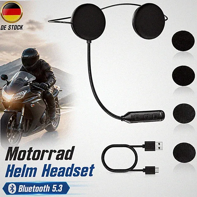 Kopfhörer Motorrad Helm Headset Bluetooth 5.3 Geräuschunterdrückung Kopfhörer.