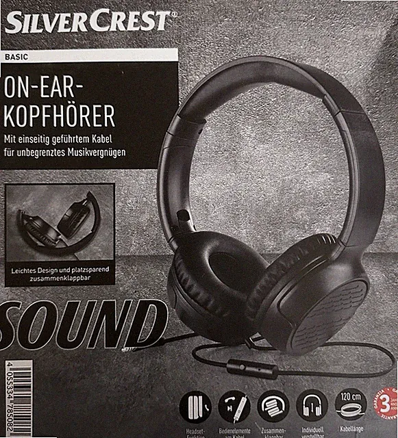Kopfhörer On Ear Bügelkopfhörer kabelgebunden 3,5mm Headset