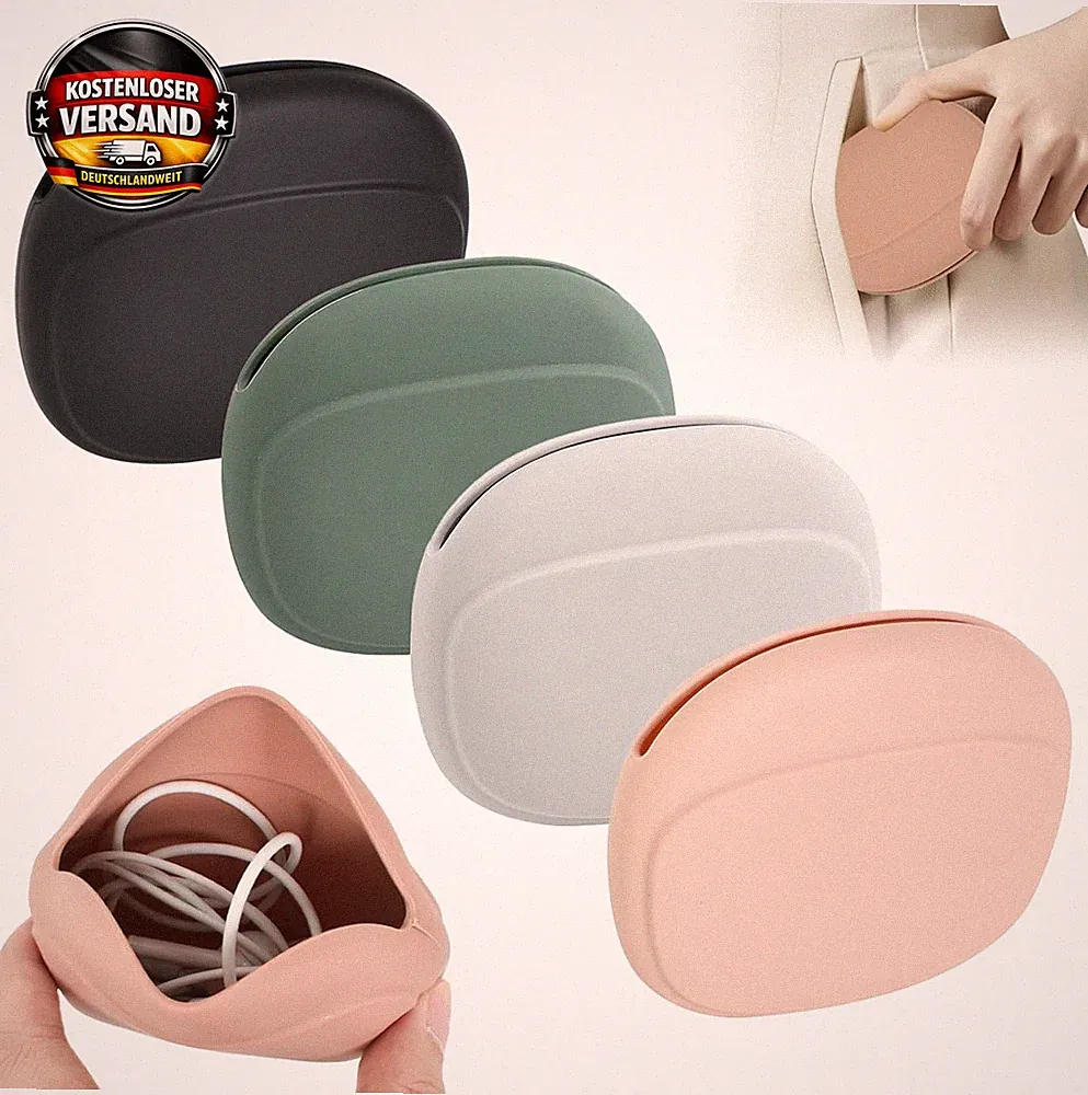 Kopfhörer Organizer Silikon Tasche für Ohrhörer Kabel Ladegeräte Klein und Tragb