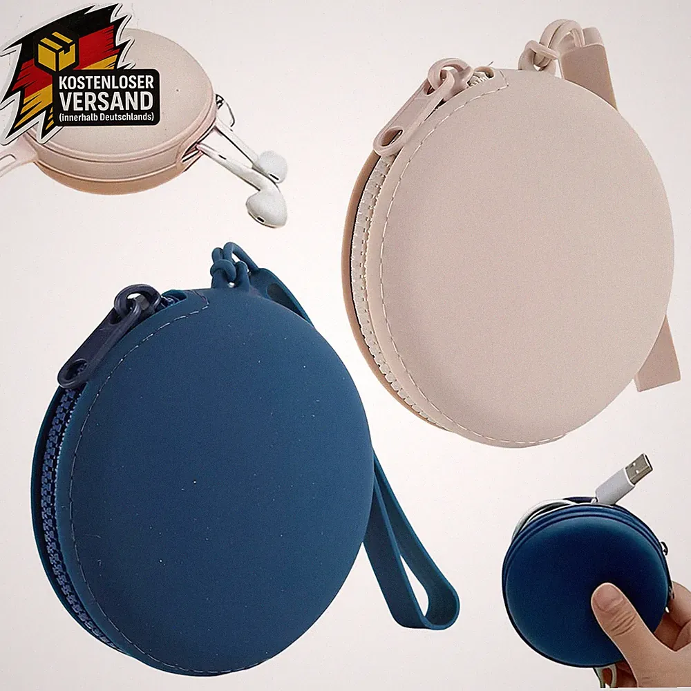 Kopfhörer Organizer Silikon Tasche Kabel und Zubehör Aufbewahrung klein