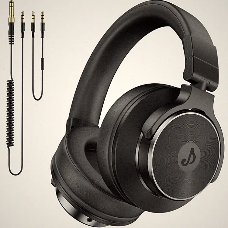 Kopfhörer Over Ear DJ Kopfhörer Kabel 50mm Neodym Lautsprecher 32 Ohm Schwarz
