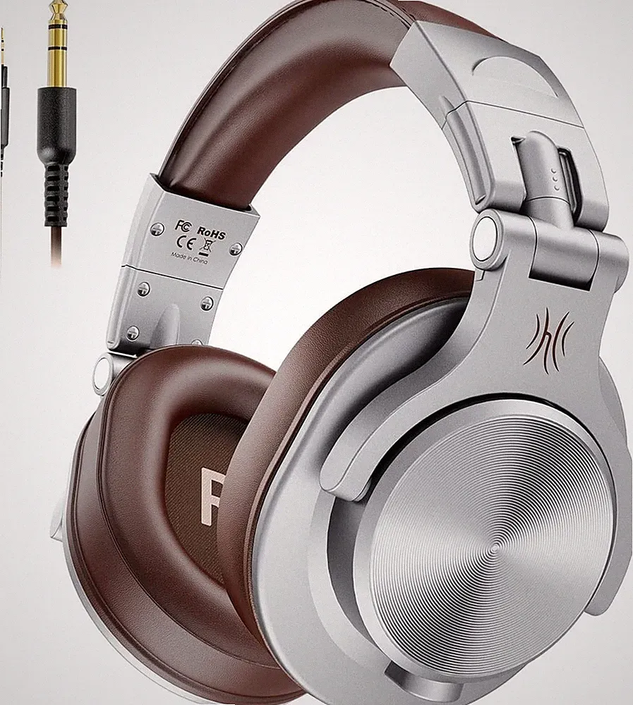 Kopfhörer Over Ear DJ Kopfhörer mit Kabel Professionell Geschlossener Studio