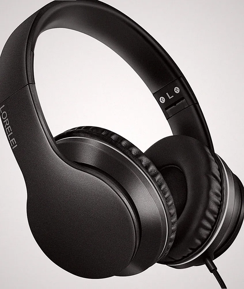 Kopfhörer Over Ear Mikrofon LORELEI X6 kabelgebunden 1.45 m faltbar Schwarz Bass
