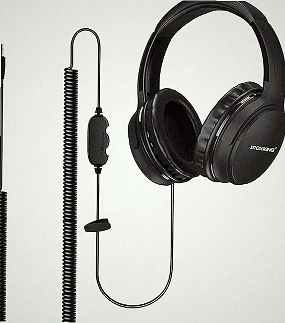 Kopfhörer Over-Ear mit 6m Spiralkabel Komfort für TV Nutzung