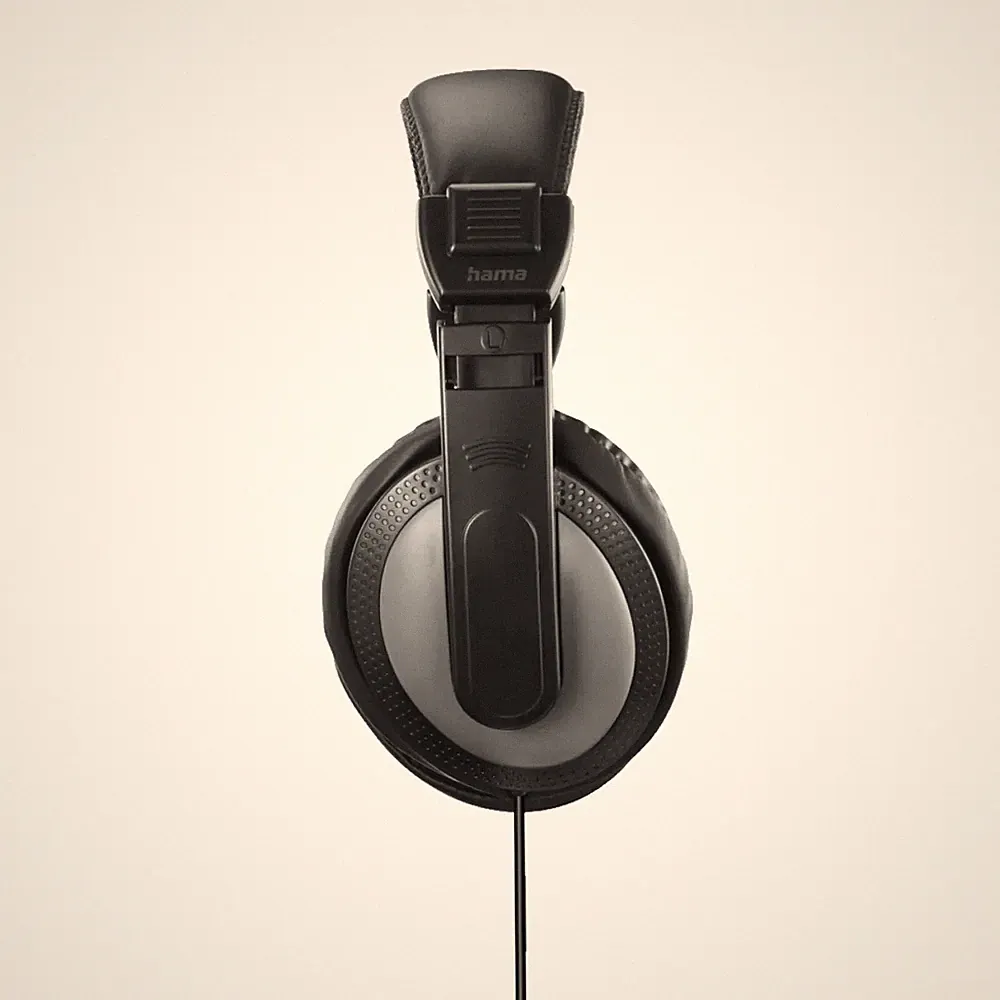 Kopfhörer Over-Ear Stereo TV ShellTV II schwarz 6m Kabel 3,5mm 6,3mm Klinke