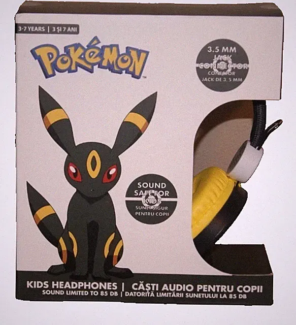 Kopfhörer Pokémon Nachtara Kinderkopfhörer Headphones Kids 3-7 Jahre max 85db