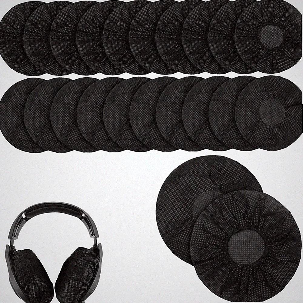 Kopfhörer Schutz Überzug Schwarz Hygiene auf Ohr 10-13cm 100 Stück