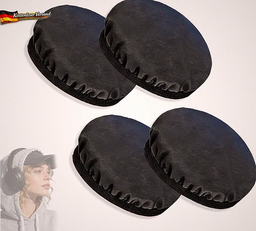 Kopfhörer Schutzüberzug 4er Set waschbar elastisch für 6-8,5 cm Ohrpolster