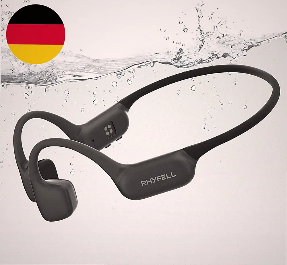 Kopfhörer Schwimmen, IP68 Knochenschall Unterwasser Kopfhörer, 32GB MP3 Player