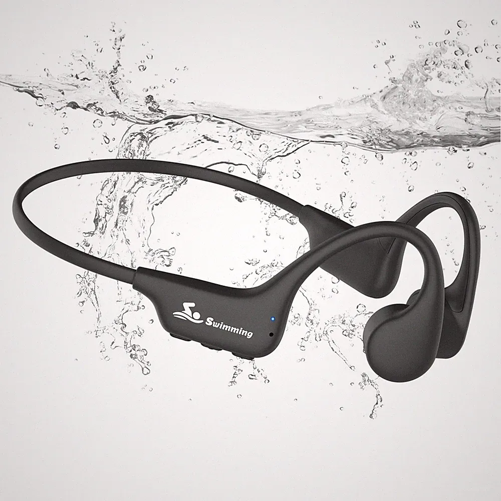 Kopfhörer Schwimmen,IPX8 wasserdicht, MP3-Player 8GB Speicher,Knochenschall
