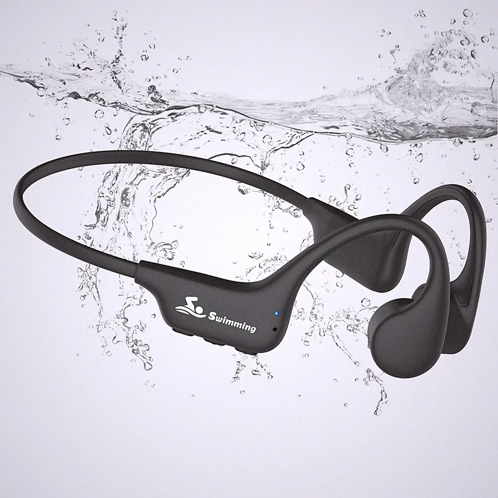 Kopfhörer Schwimmen Knochenschall Bluetooth Wasserdicht IPX8 MP3 8GB Speicher