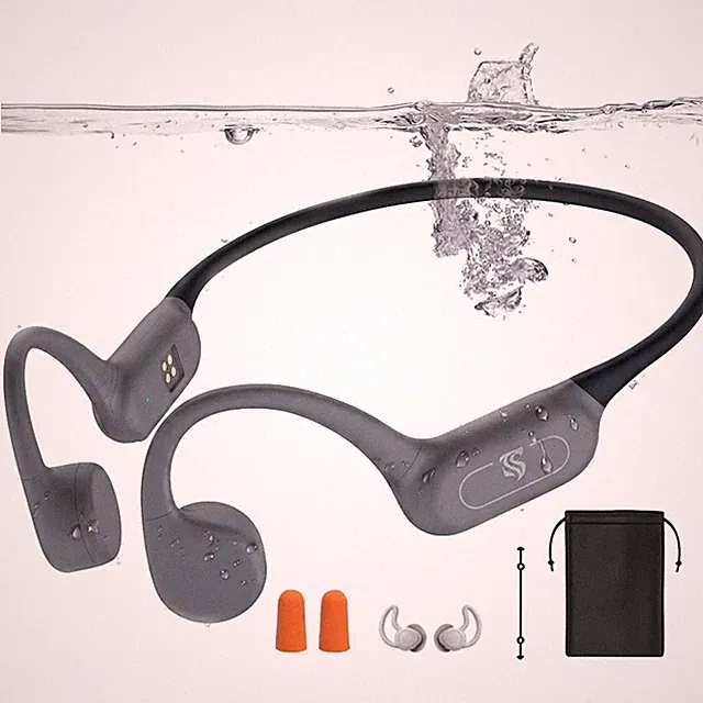 Kopfhörer Schwimmen Knochenschall Bluetooth Wasserdicht MP3 32GB IPX8 27g 5.4