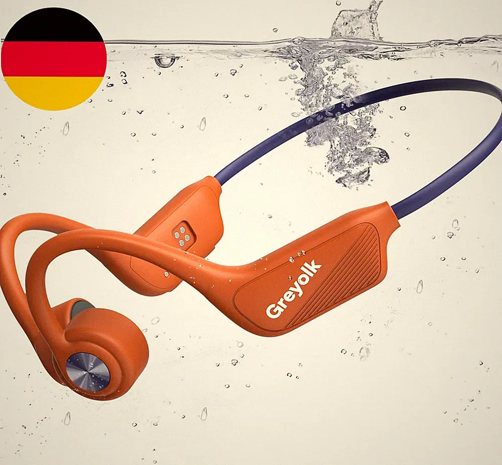 Kopfhörer Schwimmen, Knochenschall Kopfhörer Bluetooth 5.4, IP68 Wasserdicht,Spo