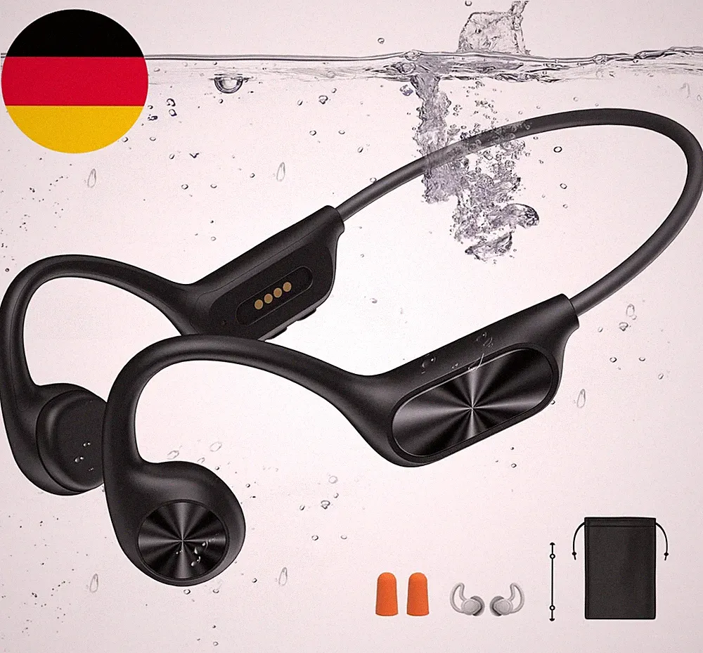 Kopfhörer Schwimmen, Knochenschall Kopfhörer Bluetooth 5.4, IPX8 Wasserdicht,Spo