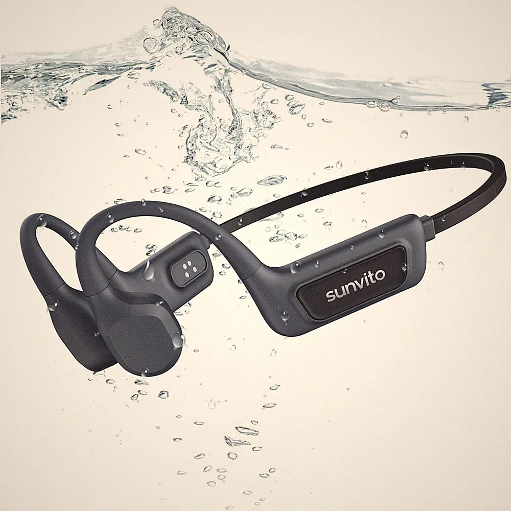 Kopfhörer Schwimmen, Knochenschall Kopfhörer Bluetooth 6.0, IP68 Wasserdicht,...