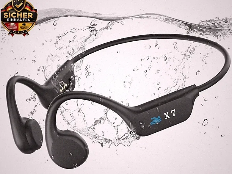 Kopfhörer Schwimmen,Knochenschall Kopfhörer Bluetooth,IP68 Wasserdichte K