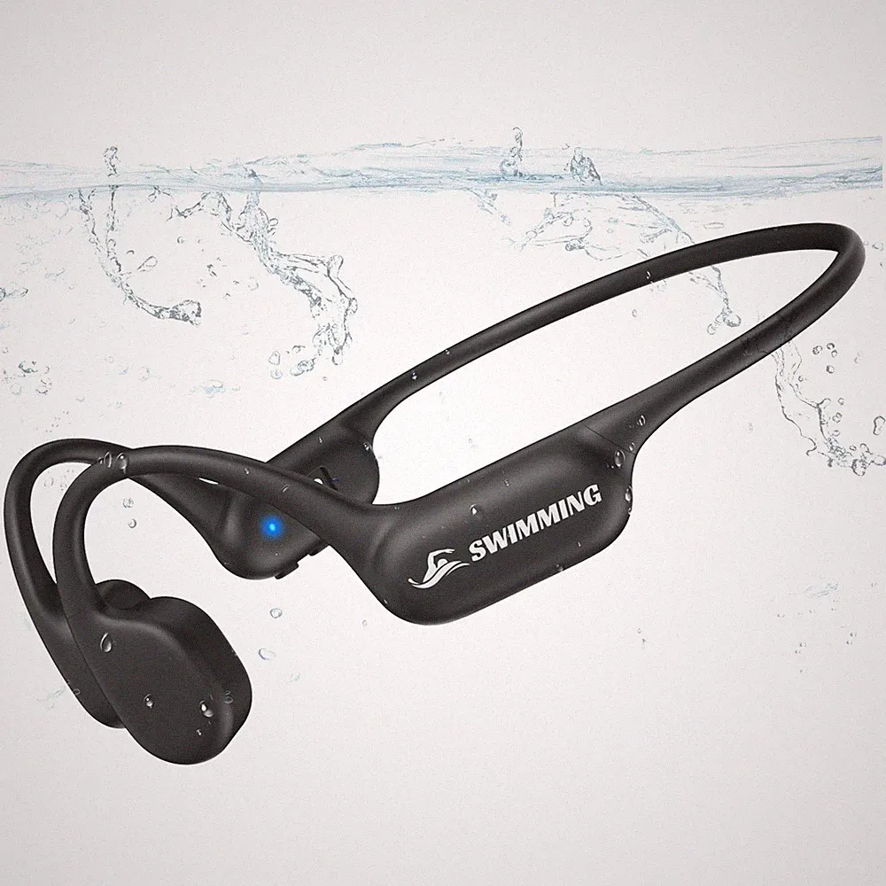 Kopfhörer Schwimmen Knochenschall Wasserdicht Open-Ear MP3 32GB Speicher IP68