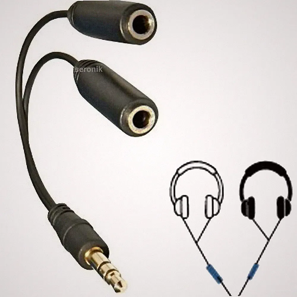 Kopfhörer Splitter AUX Y-Adapter Klinke Y Kabel Verteiler Audio 3,5mm Stecker