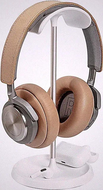 Kopfhörer Ständer, Gebogener Headset Halterung mit Ablagefach, Schwere Basis G
