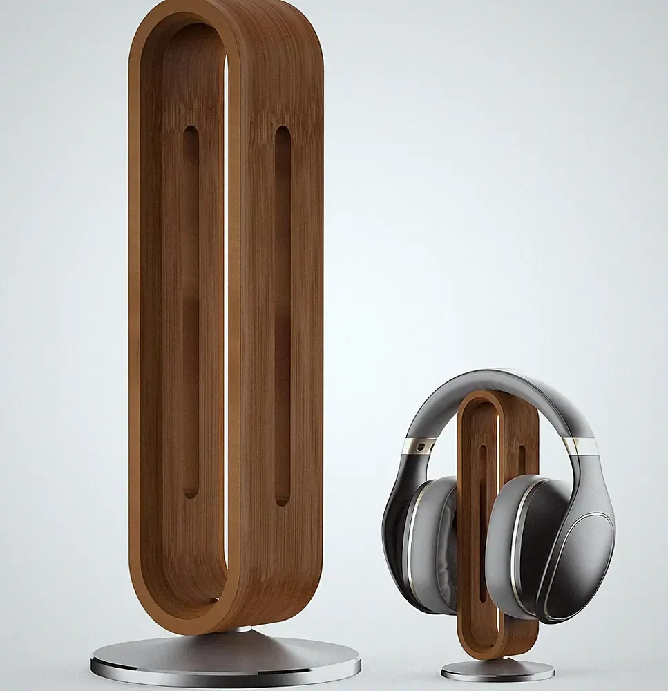 Kopfhörer Ständer Holz Schreibtisch - U-Form Headset Halterung - Aluminium G