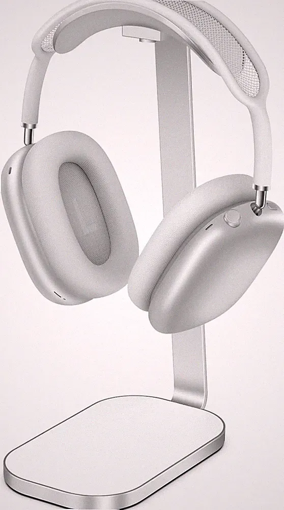 Kopfhörer Ständer Silber Weiß Schwerer Headset Halter Aluminium für Schreibtisch